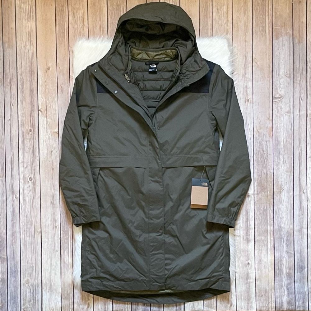 The North Face Women’s Agua Fria TriClimate 3 In 1 Green Coat - Picture 1 of 12